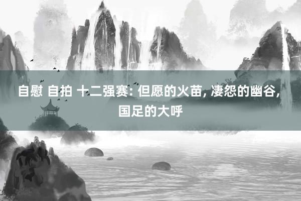 自慰 自拍 十二强赛: 但愿的火苗， 凄怨的幽谷， 国足的大呼